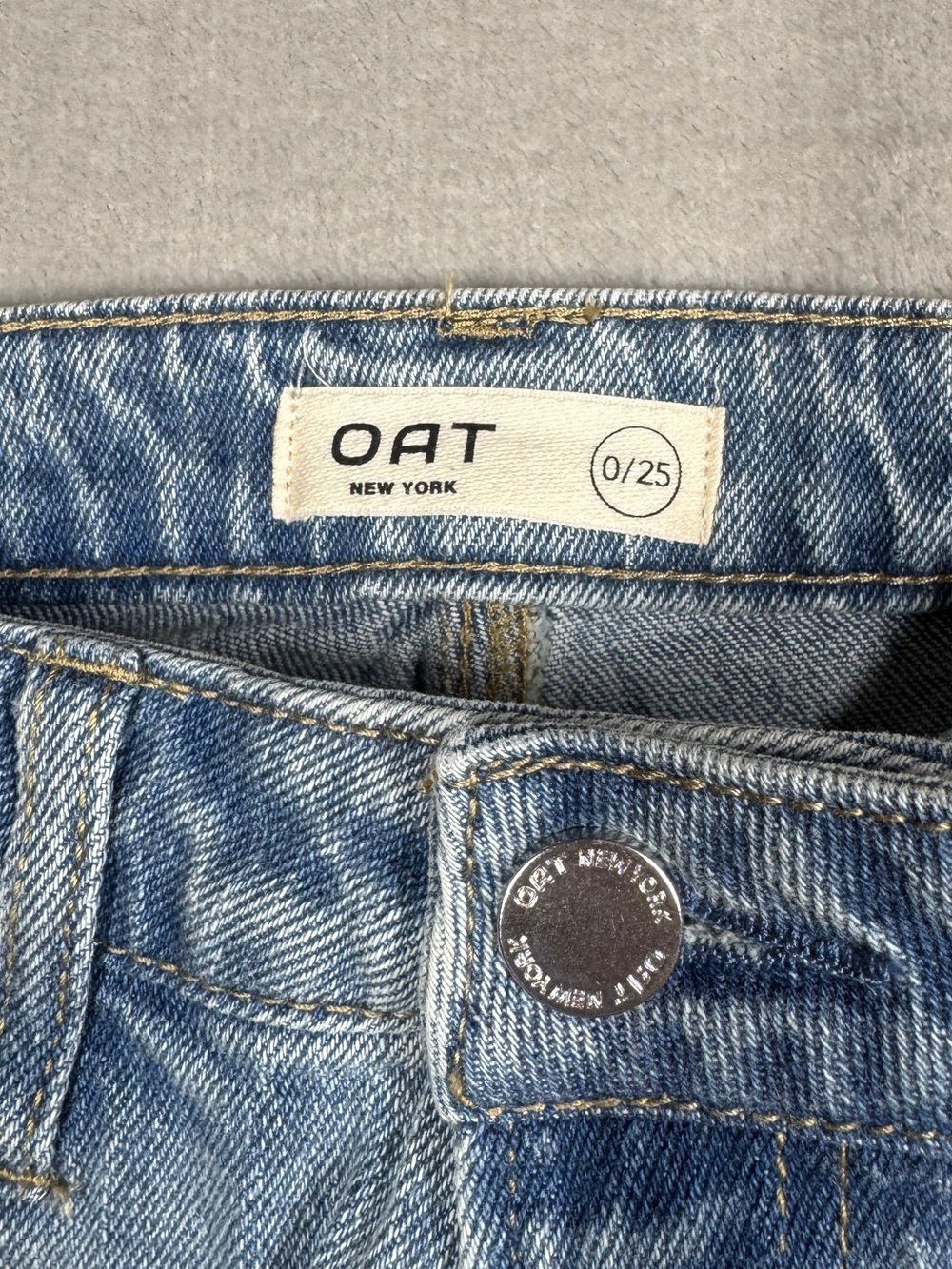 OAT Rhinestone Bows Coquette Wide Leg High Rise Cotton Blend Denim
blue Jeans 25 - Picture 15 of 17